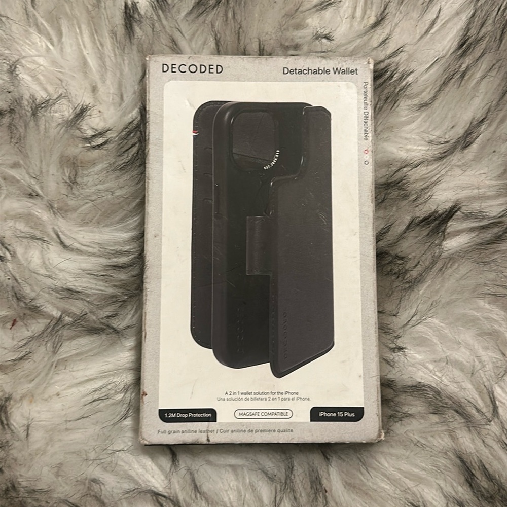 Brand new, still in the box, 2 in 1 iPhone 15 plus case & detachable wallet